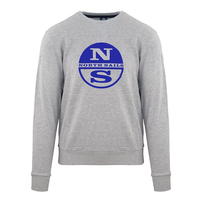 NORTH SAILS Grey Graphic Cotton Sweatshirt