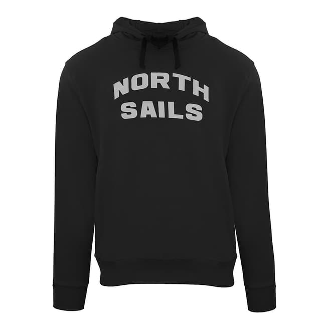 NORTH SAILS Black Hooded Cotton Sweatshirt