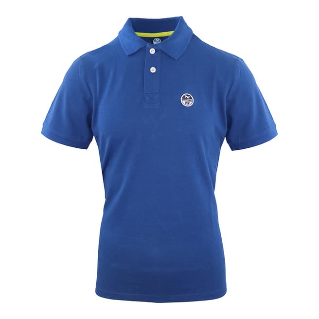 NORTH SAILS Blue Logo Cotton Polo Shirt