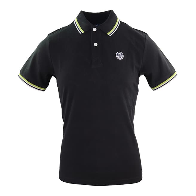 NORTH SAILS Black Logo Cotton Polo Shirt
