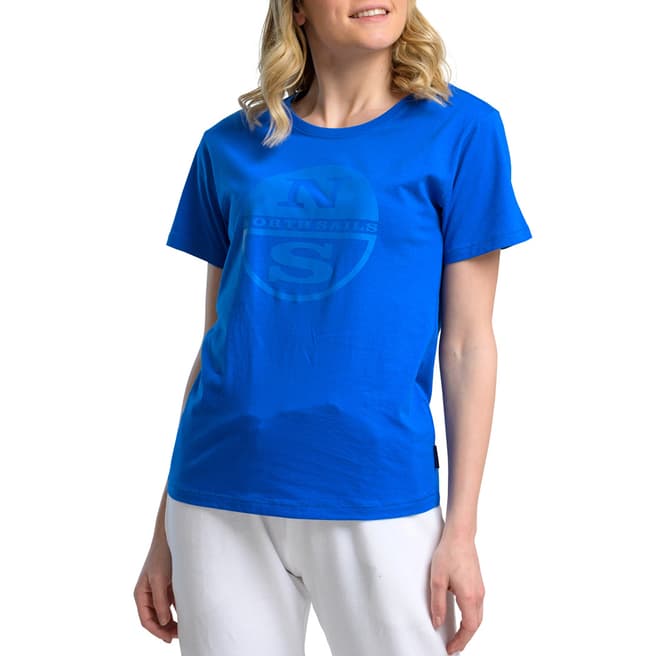 NORTH SAILS Blue Graphic Cotton T-Shirt