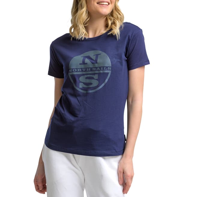 NORTH SAILS Navy Graphic Cotton T-Shirt