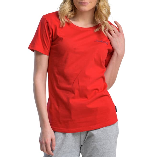 NORTH SAILS Red Graphic Cotton T-Shirt