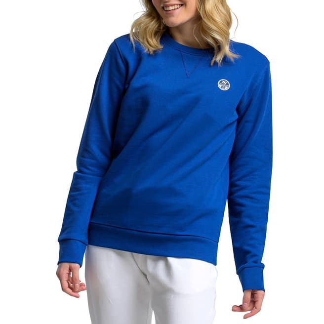 NORTH SAILS Blue Logo Cotton Sweatshirt