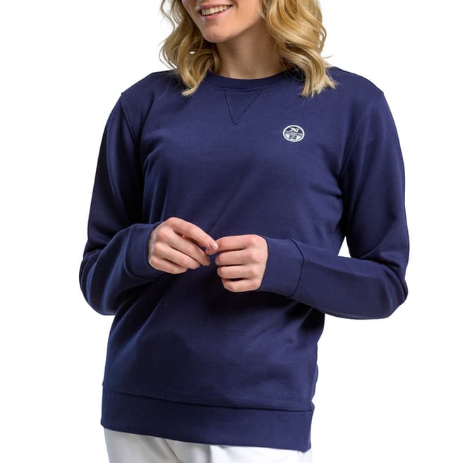 NORTH SAILS Navy Logo Cotton Sweatshirt