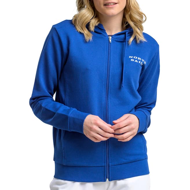 NORTH SAILS Blue Hooded Cotton Sweatshirt