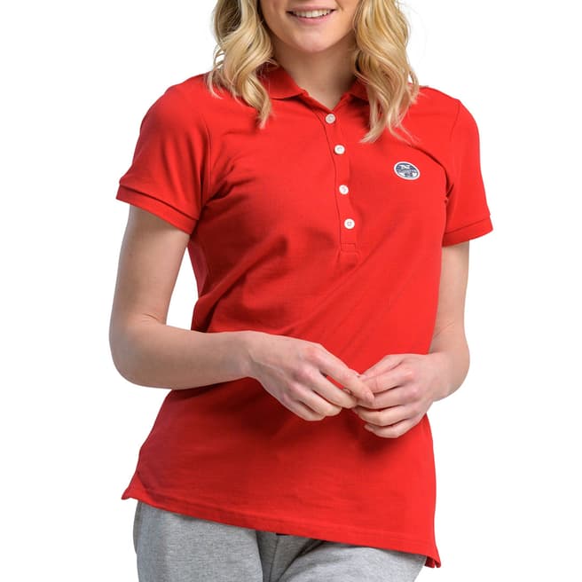 NORTH SAILS Red Cotton Polo Shirt