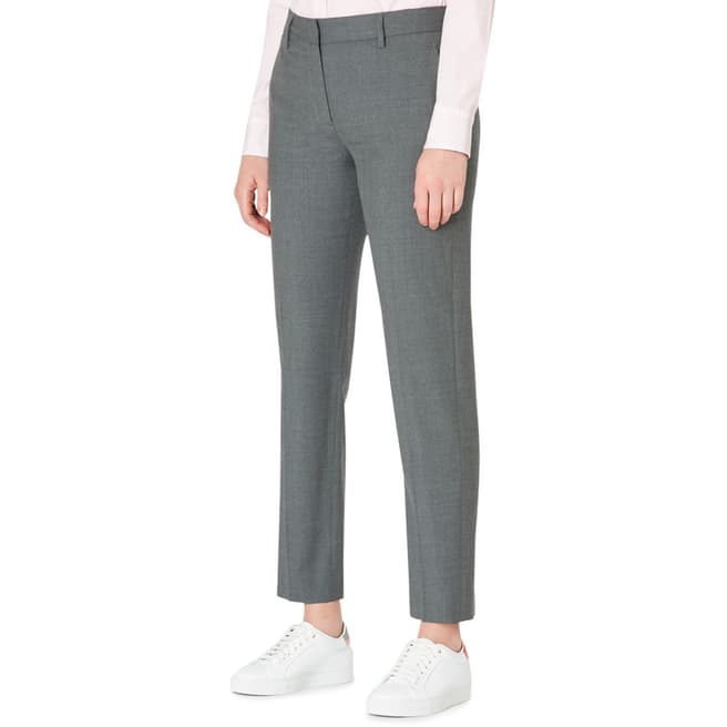 PAUL SMITH Grey Tailored Wool Suit Trousers