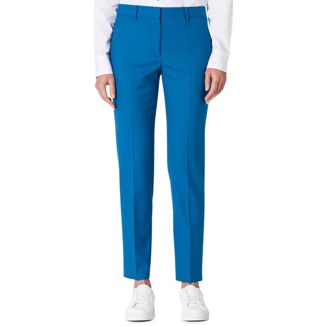 PAUL SMITH Blue Tailored Wool Suit Trousers