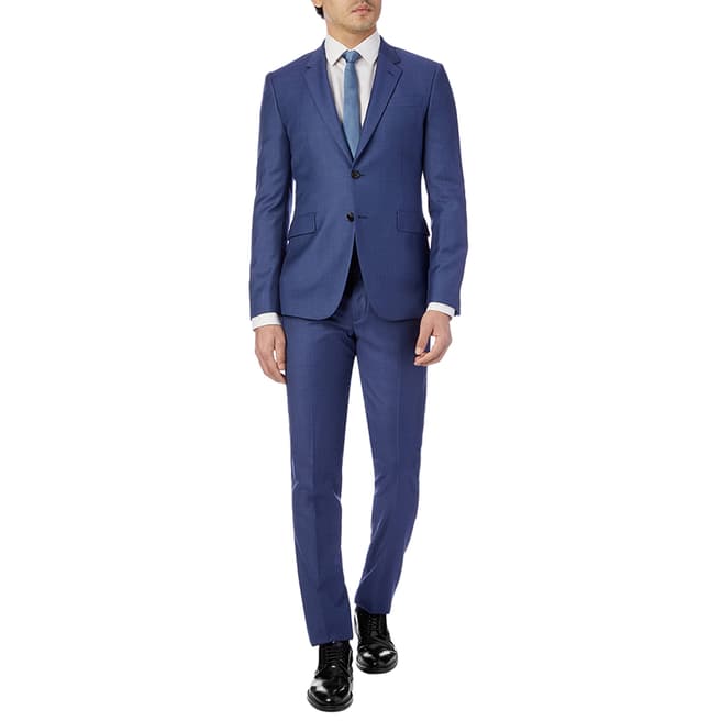 PAUL SMITH Blue Slim Fit Wool Suit