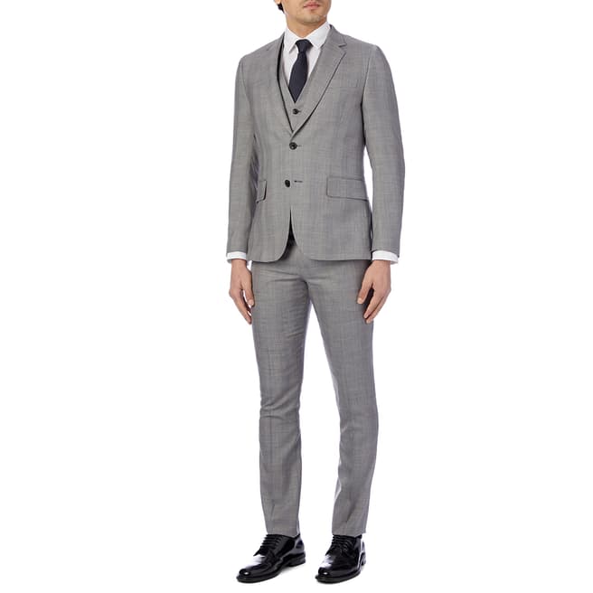 PAUL SMITH Grey Check Wool/Silk 3 Piece Suit