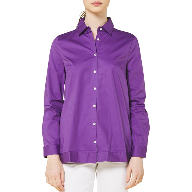 STEFANEL Purple Button Down Shirt