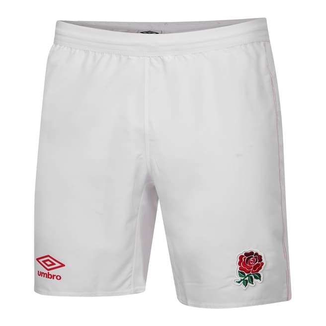 Umbro Men's White England Home Replica Shorts