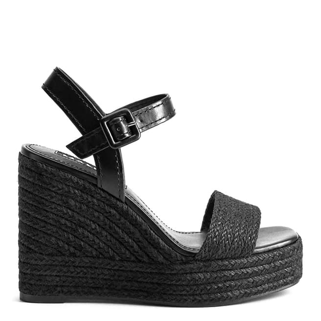 Mango Black Piaf Wedge Sandals