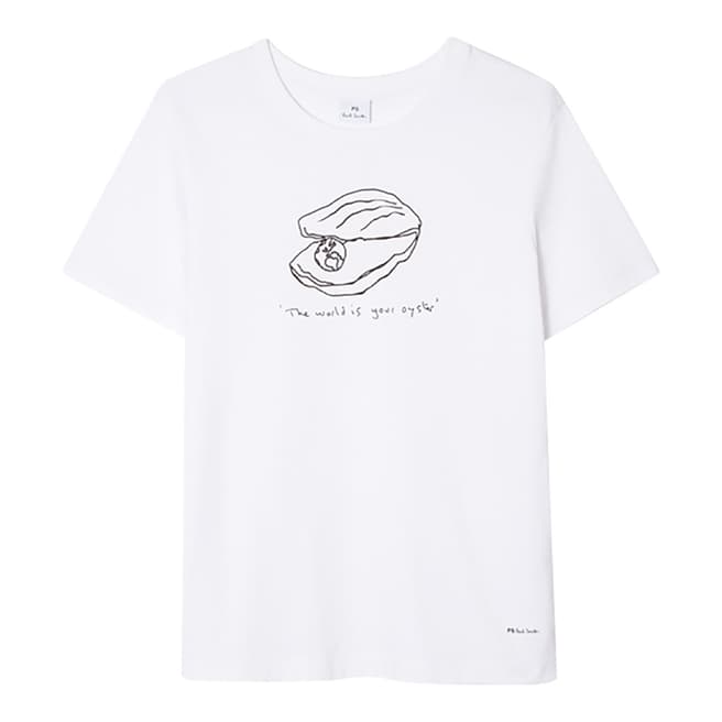PAUL SMITH White Oyster Cotton T-Shirt