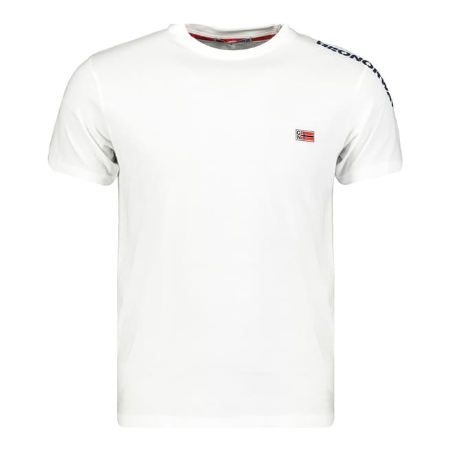 Geographical Norway White Cotton Polo Shirt