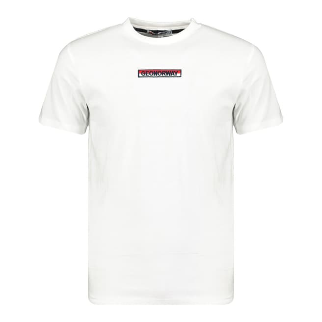 Geographical Norway White Cotton T-Shirt