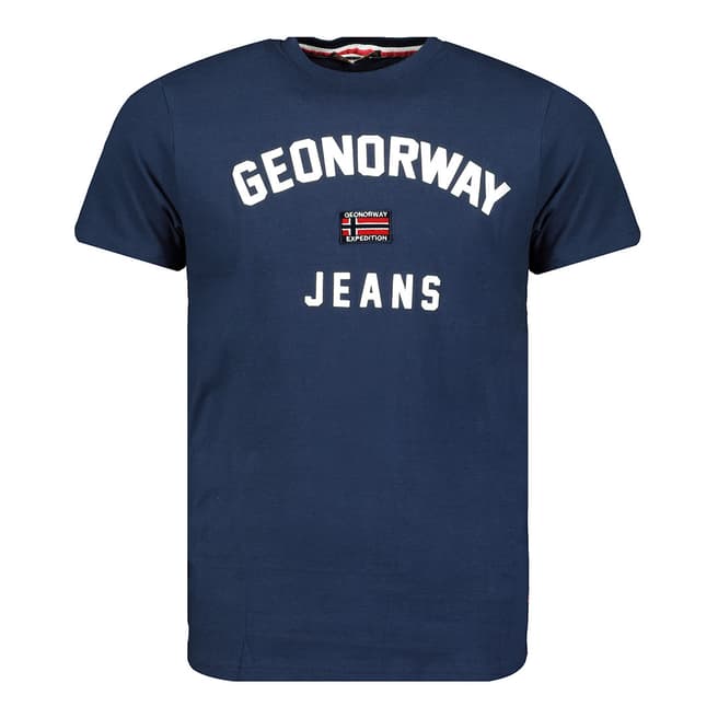 Geographical Norway  Navy Cotton T-Shirt