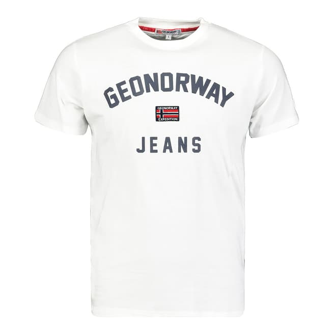 Geographical Norway  White Cotton T-Shirt