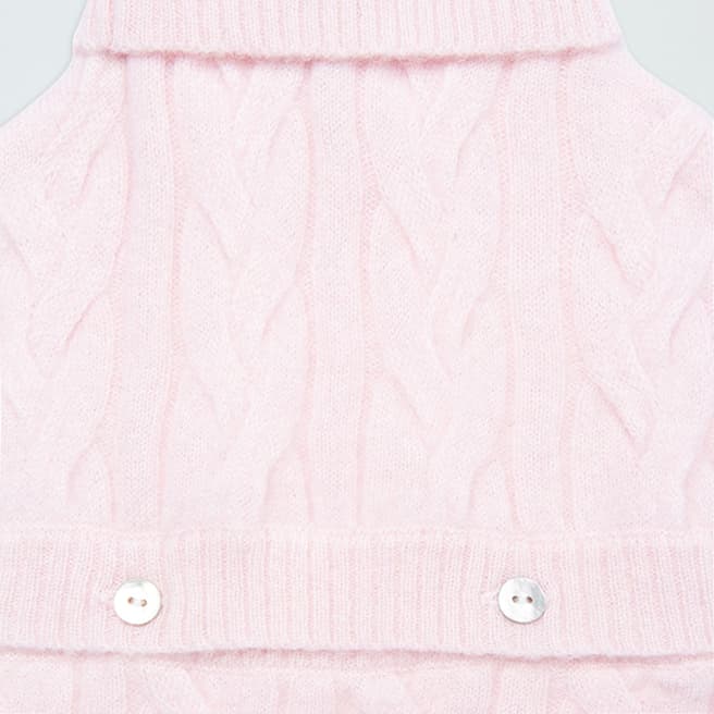 Laycuna London Pink Cable Cashmere Hot water Bottle