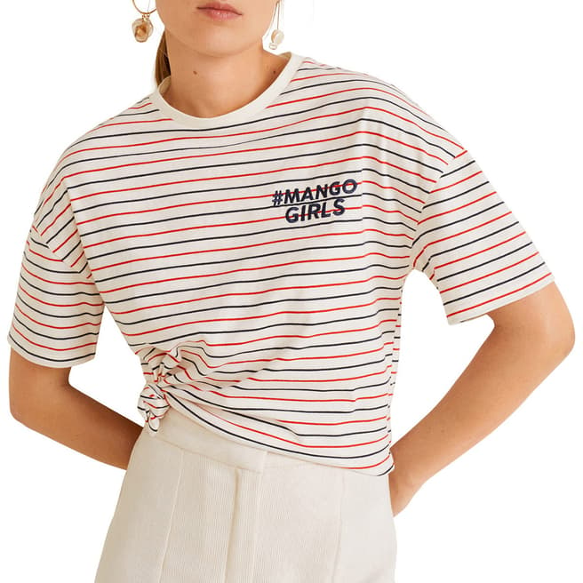 Mango Multi Stripe Cotton Tshirt