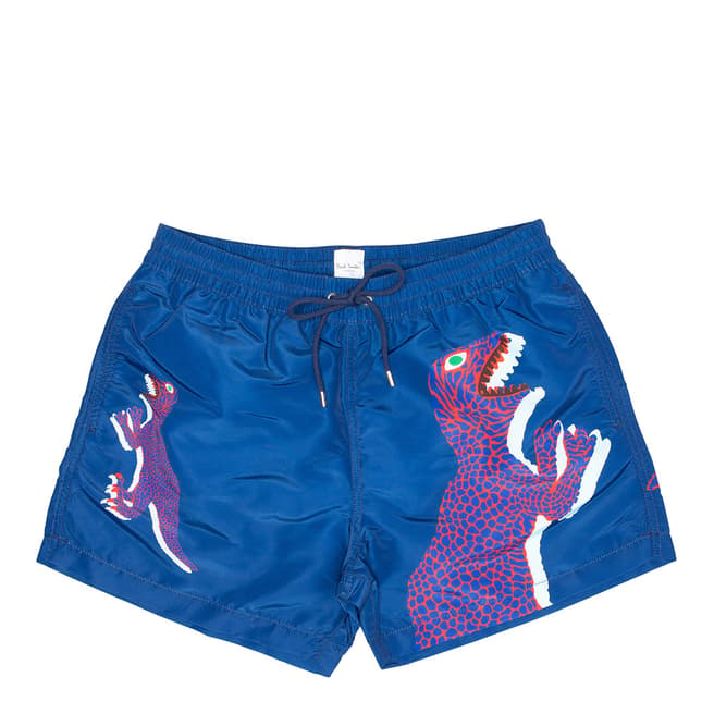 PAUL SMITH Blue Dino Placement Swim Shorts