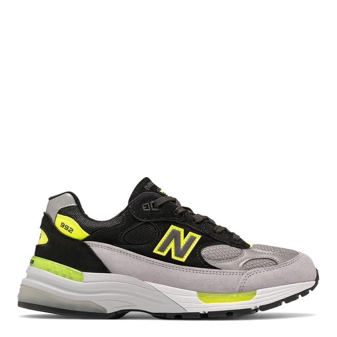 New Balance: Made In U.S Black/Green 992 Trainers