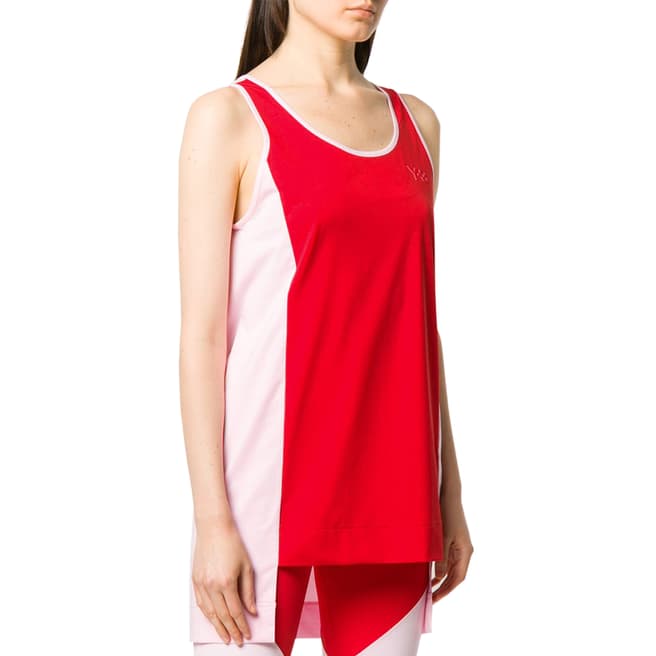 adidas Y-3 Red/Pink Colour Block Tank Top