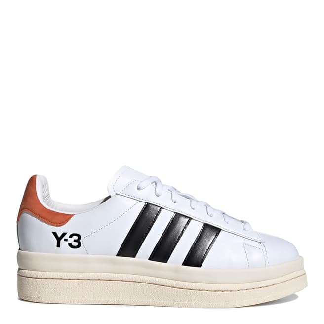 adidas Y-3 White/Black Hicho Leather Sneakers