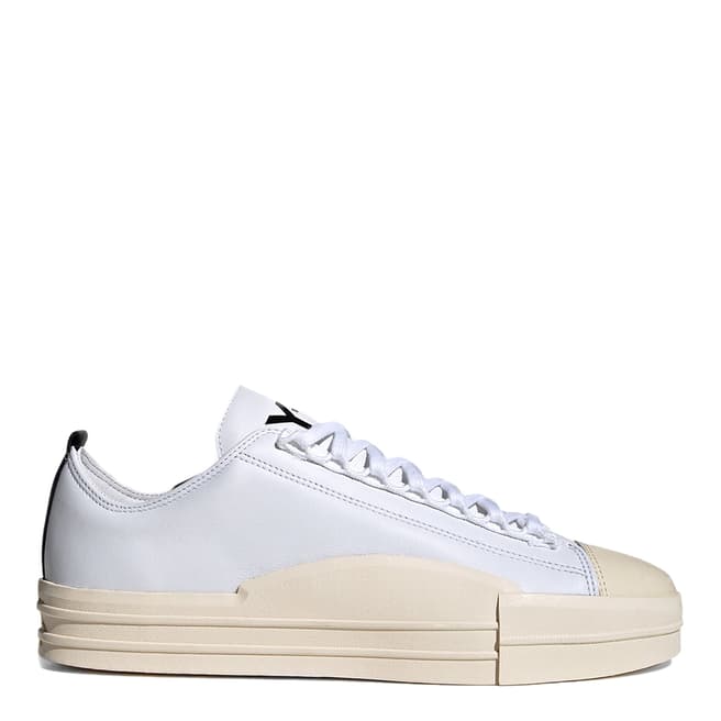 adidas Y-3 White Yuben Low Leather Sneakers