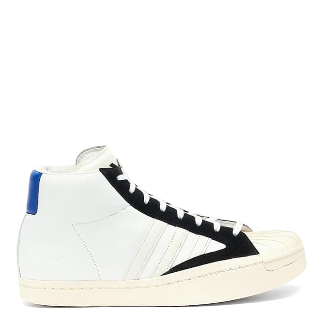 adidas Y-3 White/Black Yohji Pro Leather Sneakers