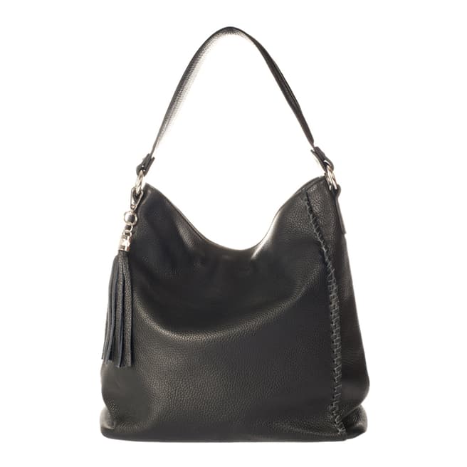 Giorgio Costa Black Leather Top Handle Bag