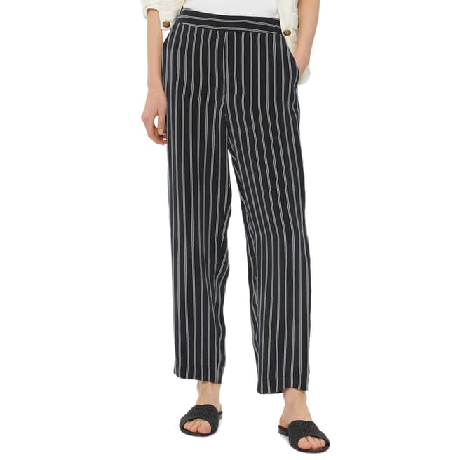 Gerard Darel Navy Striped Wide Trousers