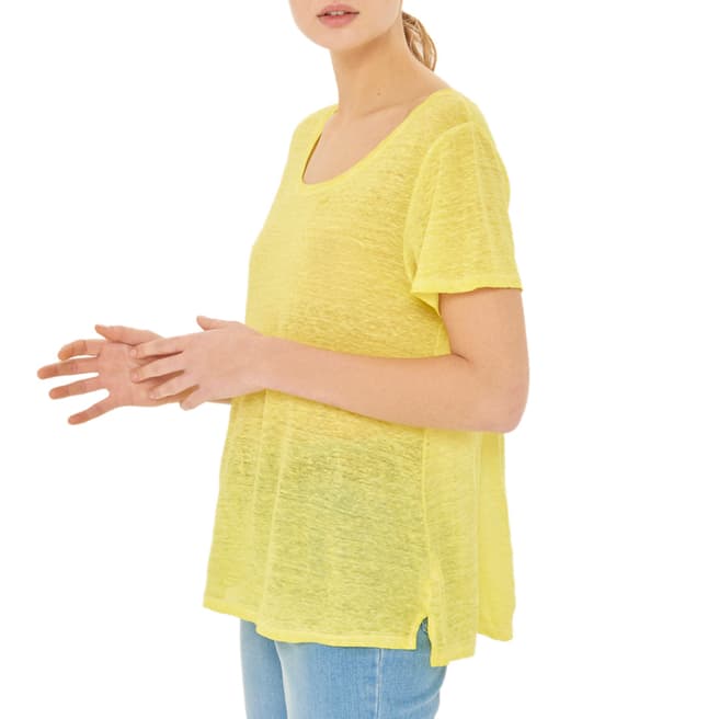 Gerard Darel Yellow Linen T-Shirt