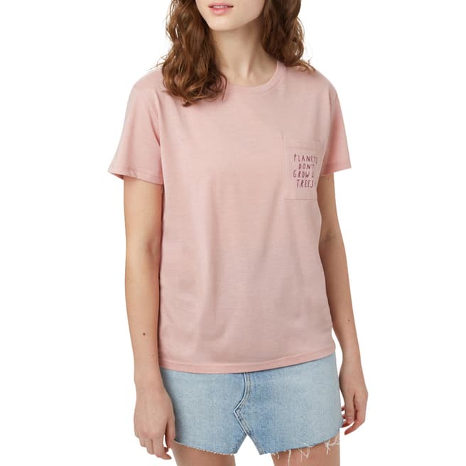 TENTREE Pink Boyfriend Pocket T-Shirt