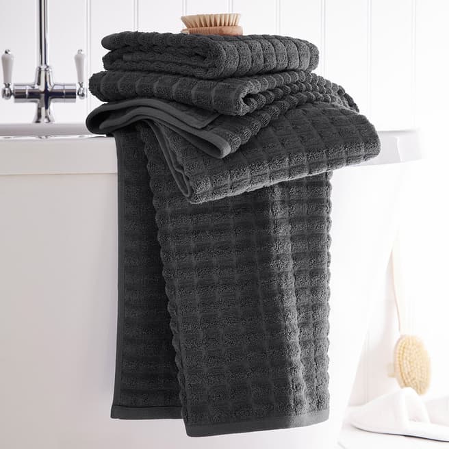 Portfolio Home Geo 4 Piece Towel Bale, Charcoal