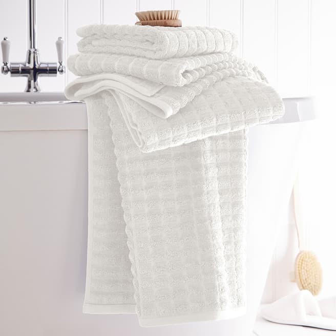 Portfolio Home Geo 4 Piece Towel Bale, White