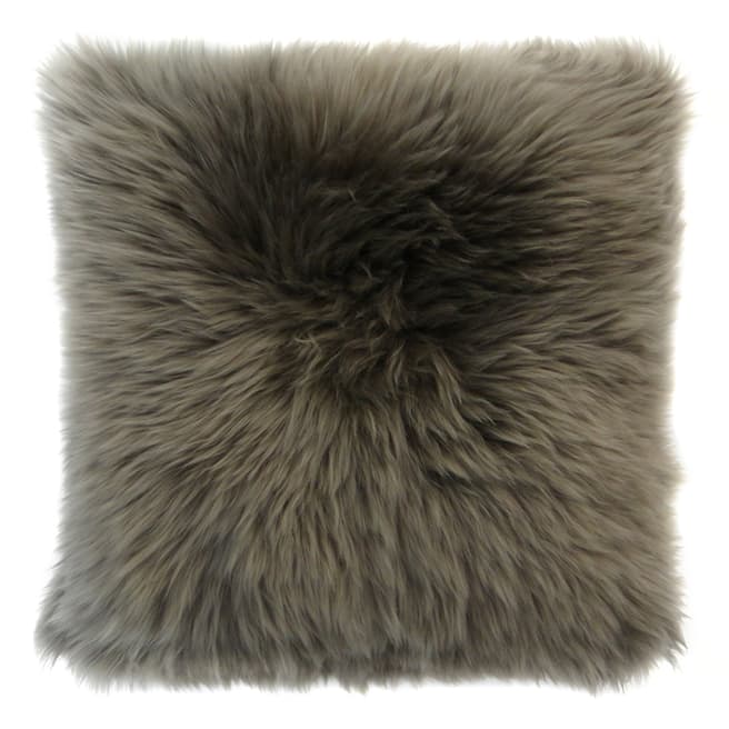 AUSKIN Long Wool 40x40cm Cushion, Flax Fossil