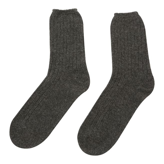 Scott & Scott London Men's Charcoal Grey Cashmere Socks