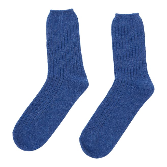 Scott & Scott London Men's Blue Cashmere Socks