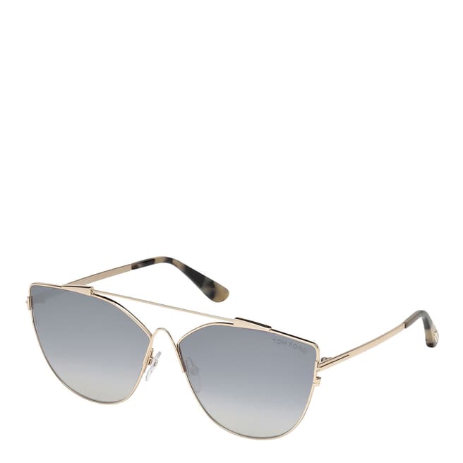 Tom Ford Women's Blue/Gold Tom Ford Sunglasses 64mm