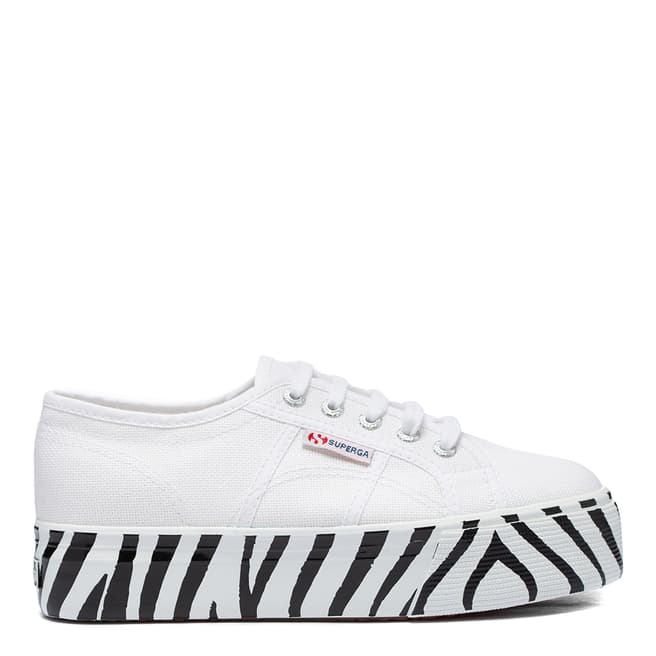 Superga White 2790 Printed Foxing Sneakers