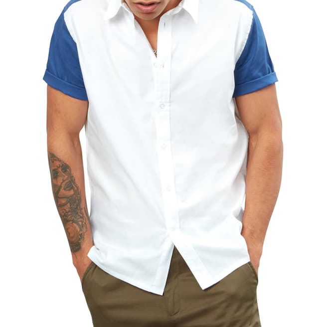 Richard James White Contrast Short Sleeve Shirt