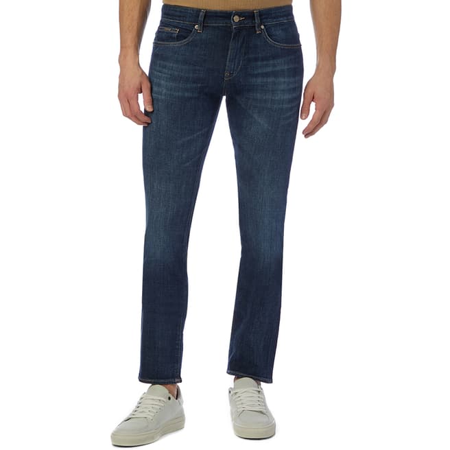 BOSS Medium Blue Delaware Slim Fit Stretch Jeans