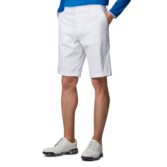 BOSS White Hayler Golf Shorts