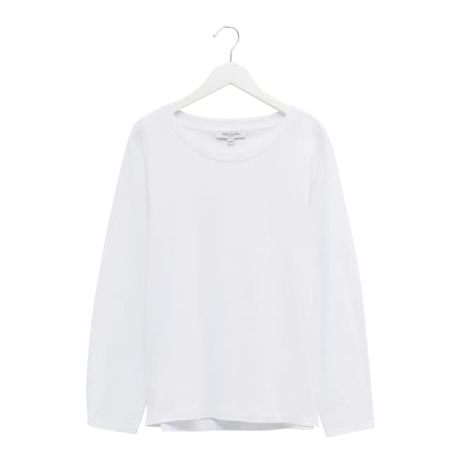 Great Plains White Long Sleeve Crew Neck Top
