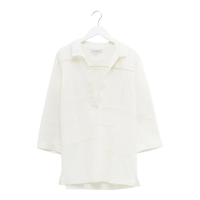 Great Plains White Cotton Short Sleeve Shirt