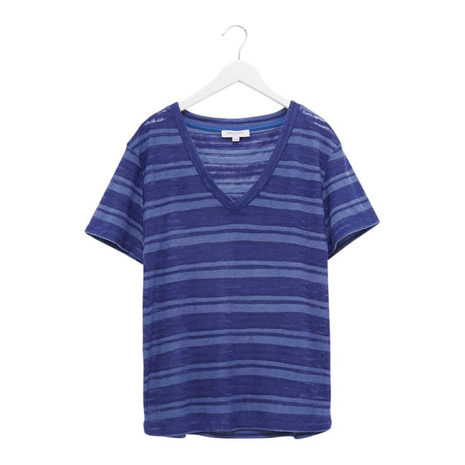 Great Plains Blue V Neck Short Sleeve T-Shirt