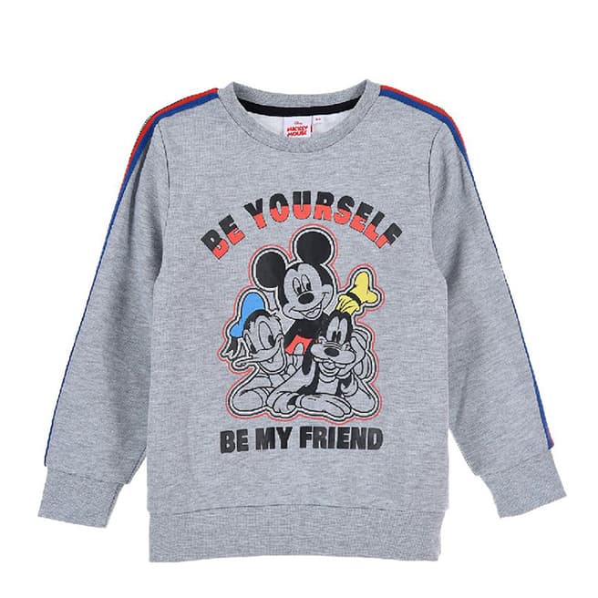 Disney Kid's Light Grey Mickey Heavyweight Sweatshirt