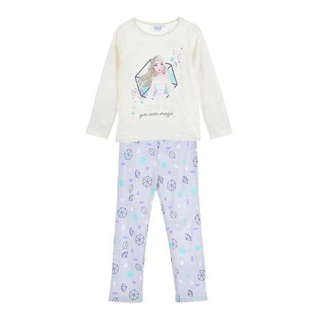 Disney Kid's Blue Frozen Graphic Print Cotton Pyjamas